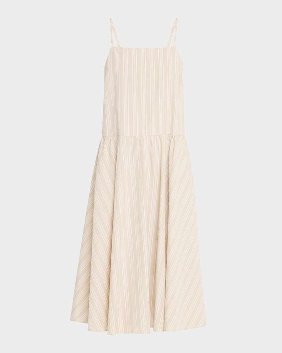 Ettore Striped Sleeveless Midi Dress